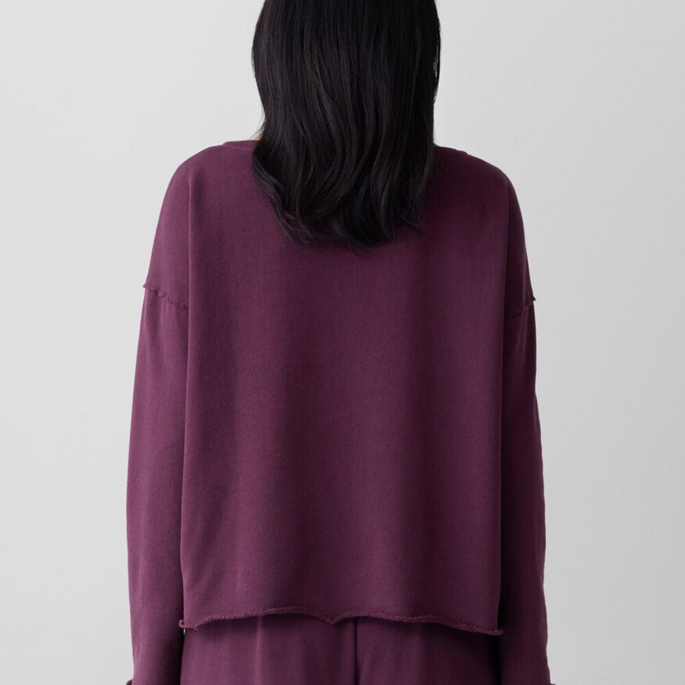 Eileen Fisher Lightweight 100% Organic Cotton Terry Box-Top Sz:XL NWT - Picture 7 of 14